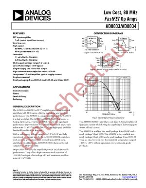 AD8033AKS-REEL datasheet  